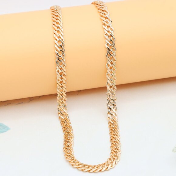 "Bold Rose Gold Necklace in Chunky Link Design, XPNL0338 - Picture 8 of 12
